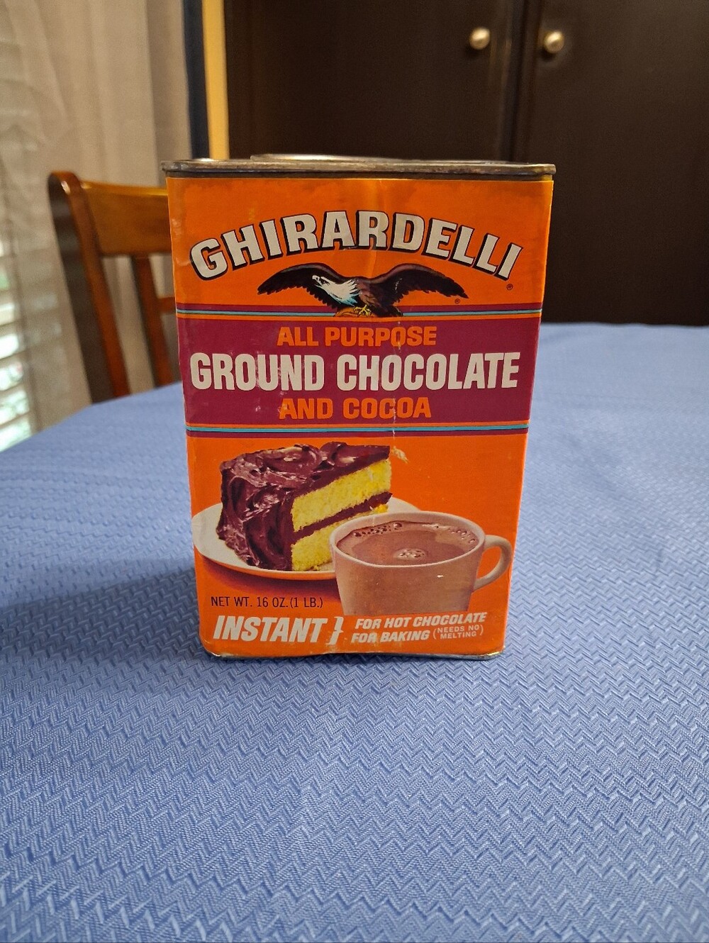 Vintage Ghirardelli Cocoa Powder Container